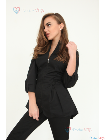 БЛУЗА DOCLIKE DL422 (черный, белый, синий, бордо)