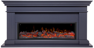 Линейный электрокамин Ontario GR с очагом Beverly 1000