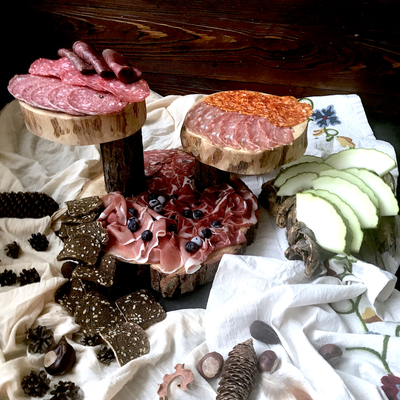 подставка из дуба двойная