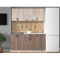 Кухонный гарнитур 1,6 ЛЕГЕНДА-10, шимо светлый/шимо темный