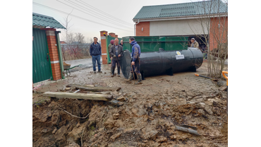 Подготовка к спуску септика ЕВРОЛОС ГРУНТ 8