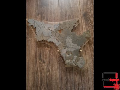 Карты "Амурская область" из дерева 40*50 см