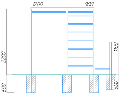 Спортивная площадка Workout W171