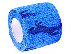 Бандажный эластичный бинт - синие лошадки (5 см)