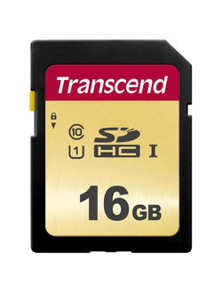 Карта памяти Transcend 500S SDHC 16Gb UHS-I Cl10, TS16GSDC500S