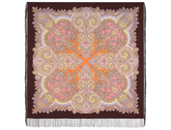 Павловопосадский платок Коралловая сказка1916-16