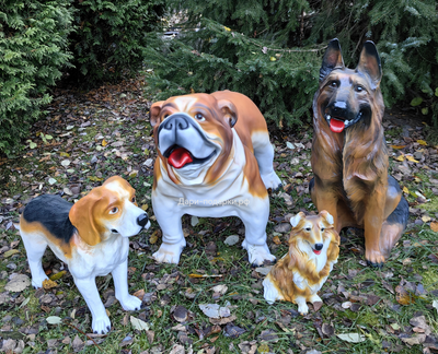 ОВЧАРКА 89*56см  8кг  полистоун Россия  7612/012292*