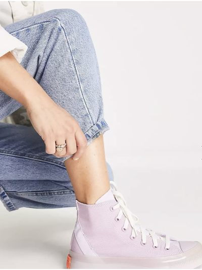 Кеды Converse All Star сиреневые высокие