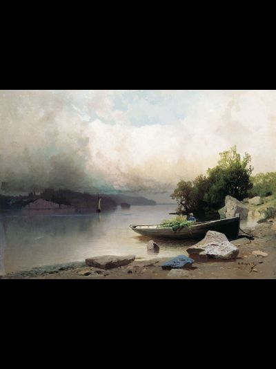 Картина обогреватель, репродукция Арсения Мещерского На реке