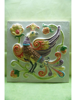 Дивная птица (фасадный изразец)