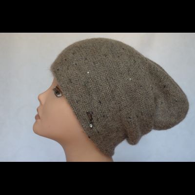Шапка вязаная зимняя Vizio Италия 6705 CL ореховая
