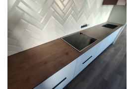 Кухня софт розовый