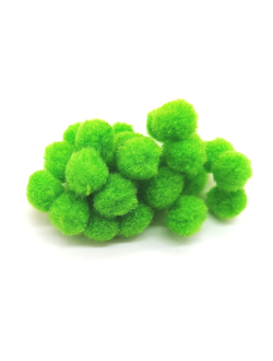 Помпоны декоративные, 15 мм зеленые (упаковка 45 штук)