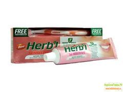 Зубная паста "ДЛЯ ЧУВСТВИТЕЛЬНЫХ ЗУБОВ" с зубной щеткой, производитель Дабур; Dabur Herbl Sensiyive, 150гр