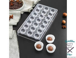 Форма для шоколада и конфет «Комильфо», 28×14 см, 21 ячейка