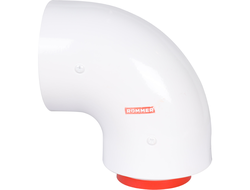 Начальный участок ROMMER 90 гр. 60/100 в комплекте фланец (Арт. RCA-6010-240190)