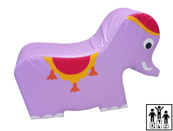 Мягкий модуль "Веселые зверята" - "Слоник" фиолетовый