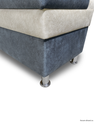 Кухонный угловой диван "Форум-4", Серый/Слоновая кость Левый