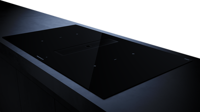 Индукционная варочная панель с вытяжкой Kuppersbusch KMI 9350.0 SR Black Chrome