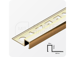 Профиль для плитки П-образный закладной латунный 10х12.5 мм NEEXY PVL32-01 P Полированный 2.7 м