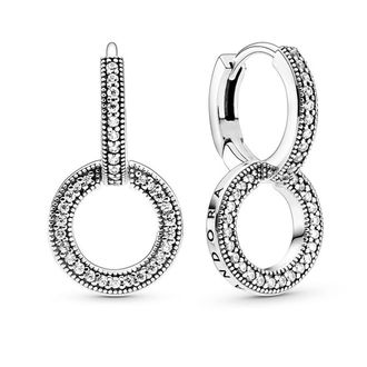 Серьги с двойными обручами Pandora Артикул: 299052C01