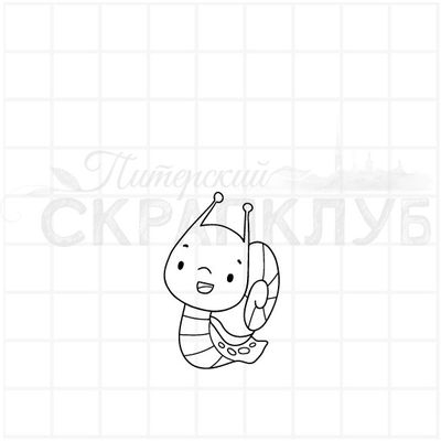 Штамп Улитка мультяшная