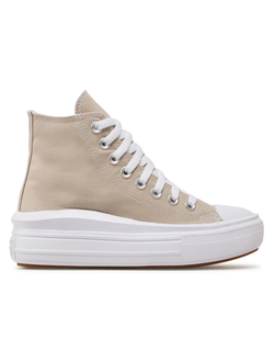 Кеды Converse Chuck Taylor All Star Move Platform бежевые высокие на платформе A04365C