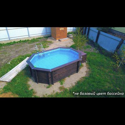 Деревянный бассейн "Вилюй" 350 х 250 х 130 см Кристалл