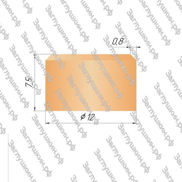 Пробка с фаской 12 мм.