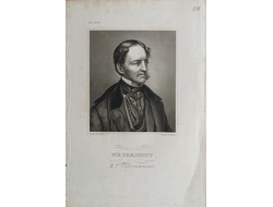 "William Hickling Prescott" гравюра Nordheim Johann Georg 1853 год
