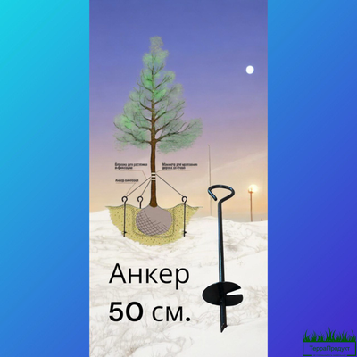 Анкер для растяжки деревьев 50 см.