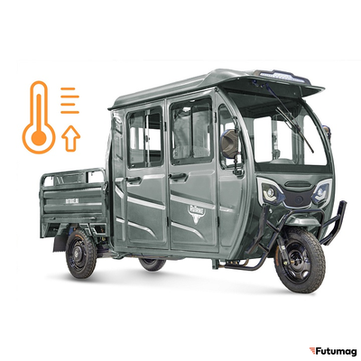 Грузовой электротрицикл Rutrike Рейс обогрев 1300 60V1200W серый