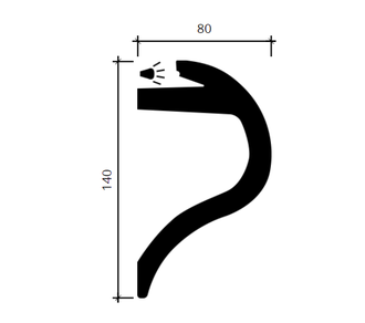 Карниз 1.50.228 - 140*80*2000мм