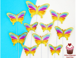 Набор для украшения торта «Бабочки» 10 шт., разноцветные