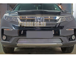 Защита радиатора для Honda Pilot 2018- (2 части) chrome верх