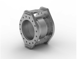 Угловой сильфонный компенсатор со свободными фланцами и шарнирами