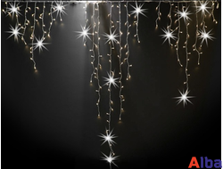 Бахрома 2,4х2,2 м БЕЛЫЙ ХОЛОДНЫЙ, мерцание IP 65