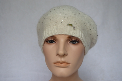 Vizio Италия 6943 BO берет белый одинарный цвет 2 фото