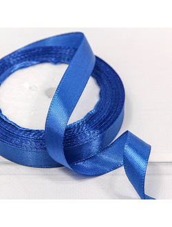Лента атласная 12мм (40, синяя), 22,9м