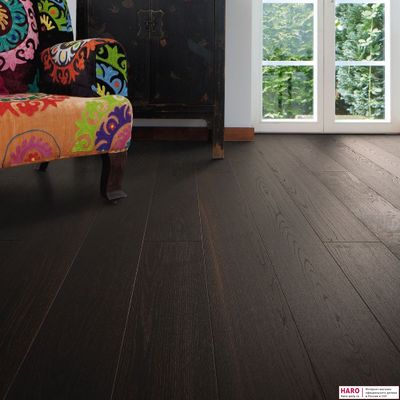 Паркетная доска Haro Дуб Африканский Агатовый Браш 528674 1-пол масло