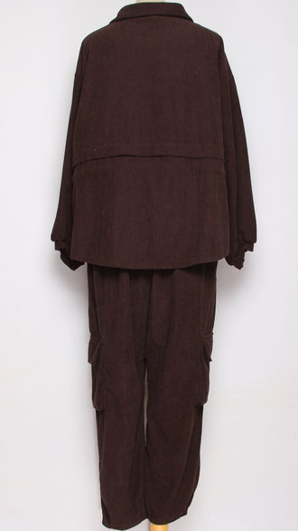 Костюм Бохо "КРУПНЫЙ ВЕЛЬВЕТ КАРМАНЫ" шоколад р.42-48