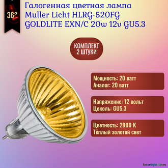 Muller Licht HLRG-520FG/Gold BAB/C 20w 12v 36° GU5.3