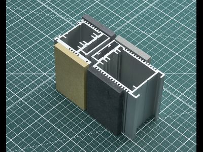 APDPH-A8 анод. черный профиль дверного полотна перегородочный под 8мм панель в панель