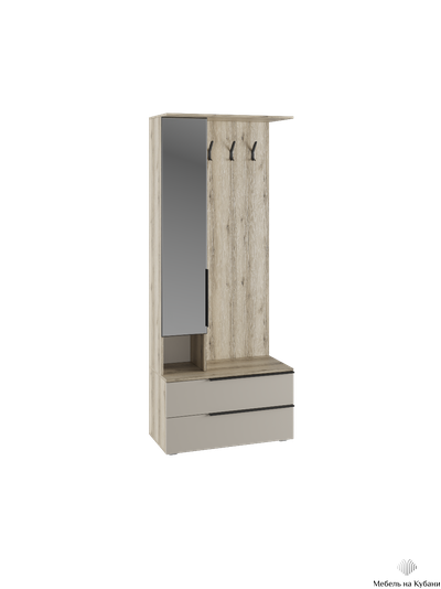 Заря прихожая с 2 пеналами и антресолью ПВШ Дуб делано/Кашемир