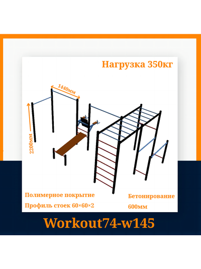 Спортивная площадка Workout W145