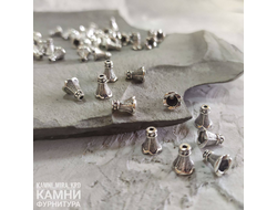 Шапочки-дудочки 7х6 мм,  малое отверстие 2 мм большое отверстие 4-5 мм, цена за пару