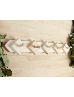 Вешалка «Фигурная» 5 крючков, липа