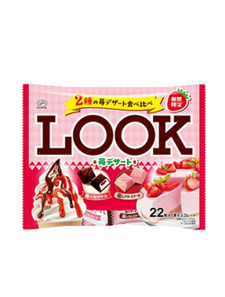 Fujiya Look Strawberry Dessert Конфеты клубничное ассорти, 22 шт