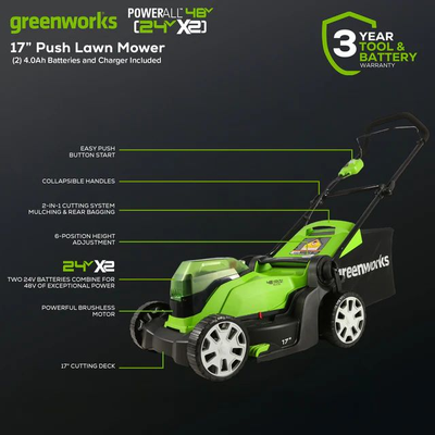 газонокосилка Greenworks G24X2LM41