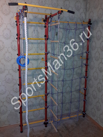 Стойка-сетка “Юный Атлет” пристенная  и ДСК Юный Атлет "Пристенный"